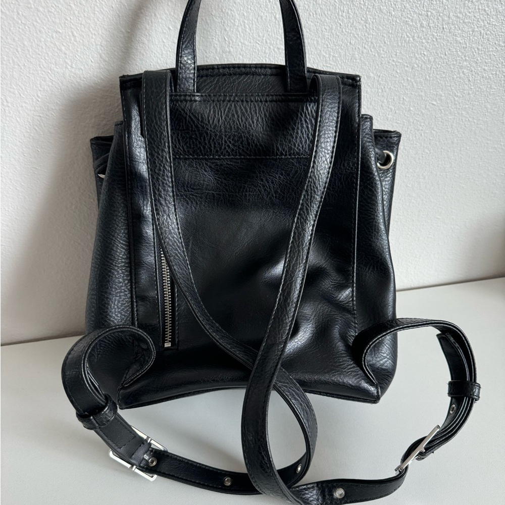 Vegan Leather Mini Backpack - image 2